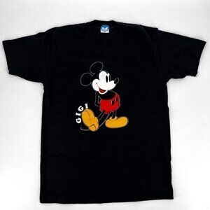 Vintage 80s Single Stitch Mickey Mouse T-Shirt Custom name Gigi Size‎ L
